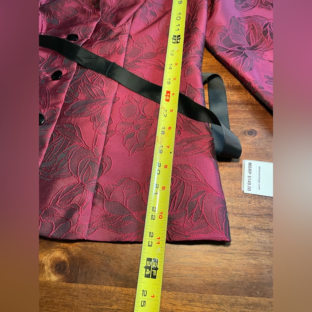 Alex Evenings Burgundy Jacquard Blazer/Jacket – Size S – NWT - Picture 12 of 13